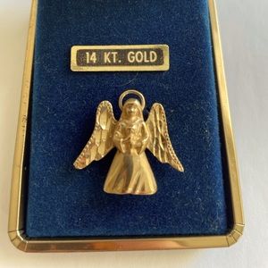 14 karat gold Angel pendant